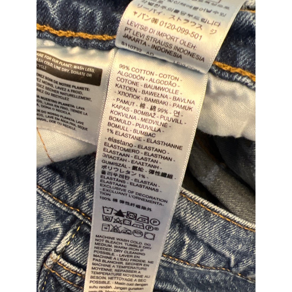 Levi 501 Women Blue Denim Jeans Button Fly Classic Fit Size 29 - Picture 11 of 11